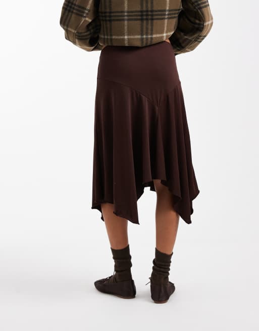 Cotton On Sandy midi skirt in dark oak, 4 of 5
