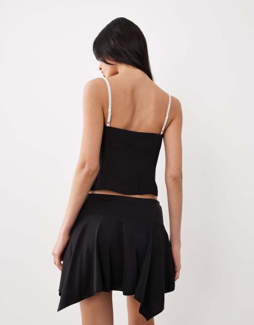Cotton On – Sandy – Minirock in Schwarz mit Zipfelsaum, 5 von 5