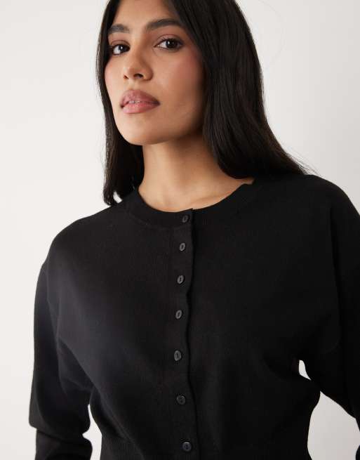 Cotton On Sara button cardigan in black, 2 of 4