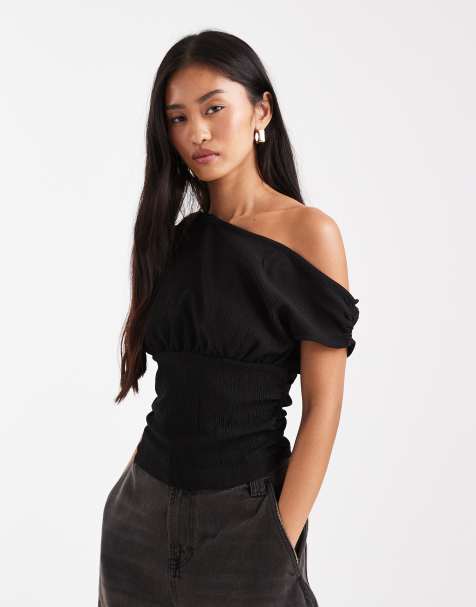 Cotton On sara off shoulder top in black - view 1