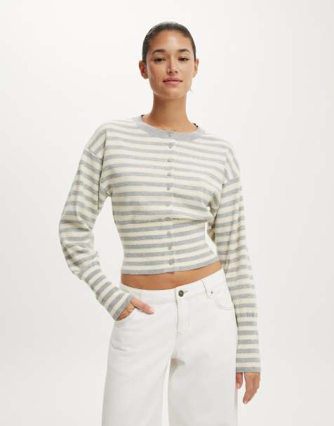 Cotton On Sara stripe button cardigan in multi - view 1
