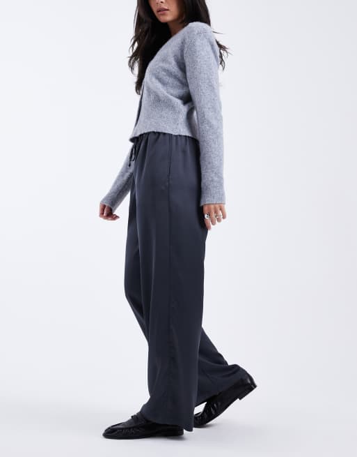 Cotton On satin style pull-on pants in black, 2 of 5