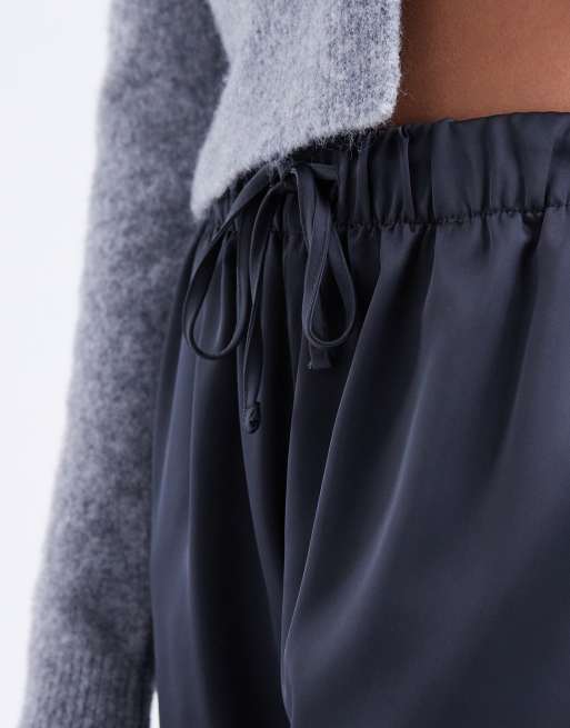 Cotton On satin style pull-on pants in black, 4 of 5