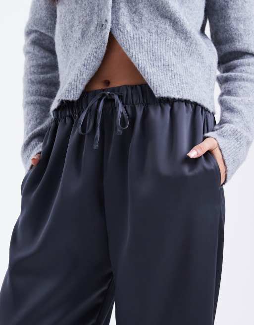 Cotton On satin style pull-on pants in black, 5 of 5