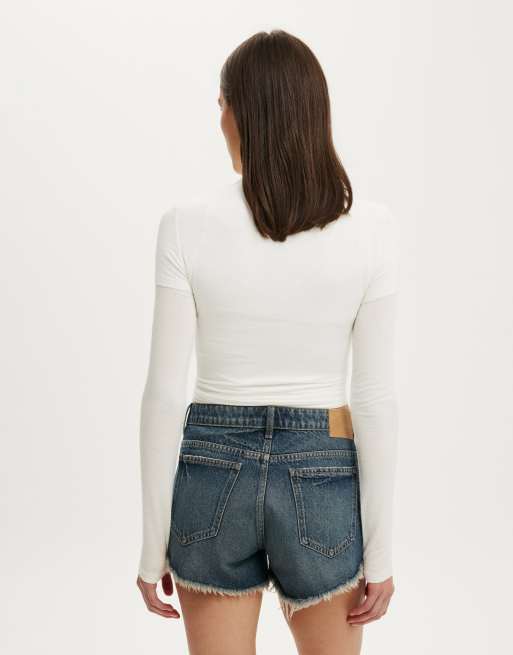 Cotton On Saturday denim short in blue, 3 of 4
