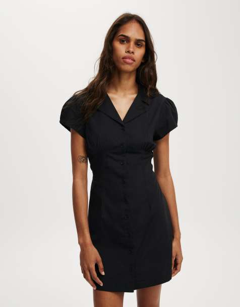 Cotton On Scarlet shirt mini dress in black - view 1
