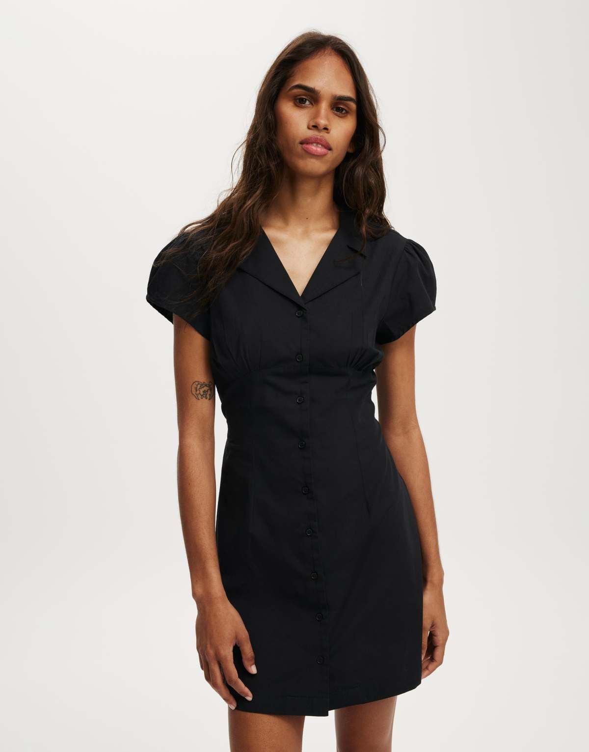 Cotton On Scarlet shirt mini dress in black