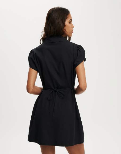 Cotton On Scarlet shirt mini dress in black, 4 of 4