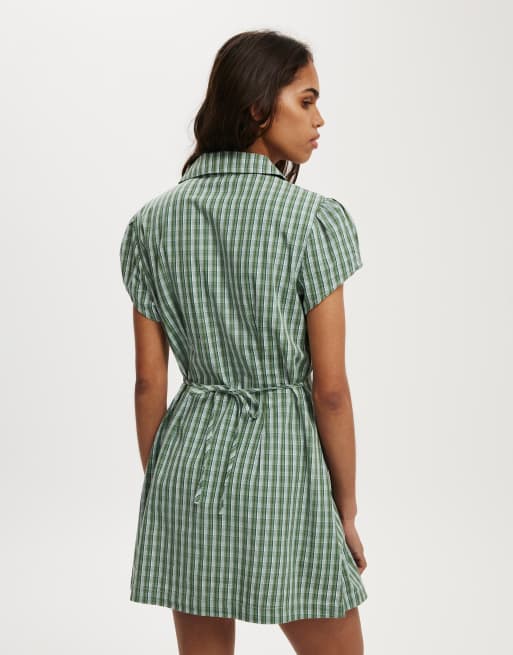 Cotton On Scarlet shirt mini dress in green, 3 of 4