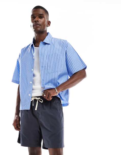 Cotton On – Schlichte Shorts in strukturiertem Marineblau - view 1