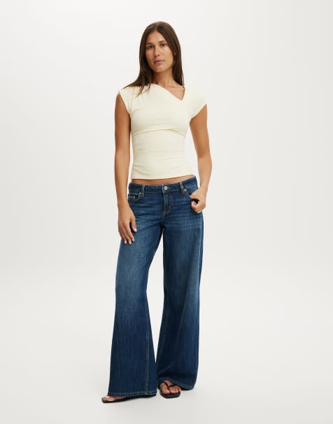 Cotton On Scout asymmetric short sleeve in beige - view 1