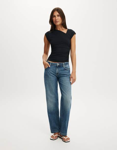 Cotton On Scout asymmetric short sleeve in black - view 1