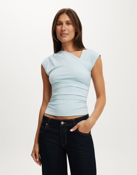 Cotton On Scout asymmetric short sleeve in blue - view 1