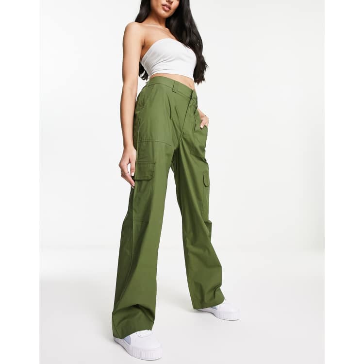 W' Collins Pant Green - Pantaloni Cargo Donna Verdi