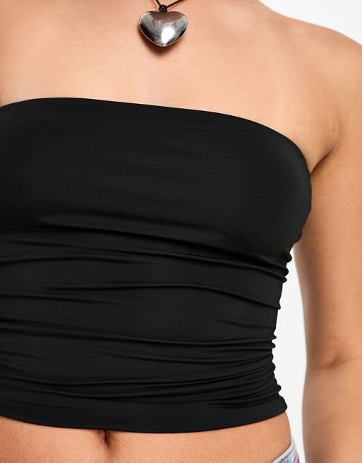 Monki strapless top in black