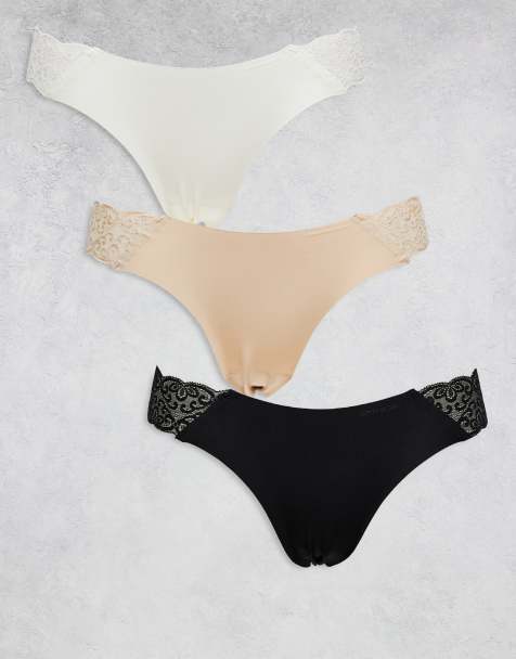 Cotton On seamless cheeky briefs multipack black frappe cream - view 1