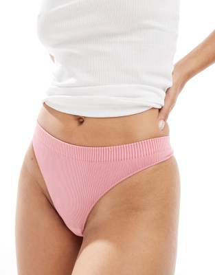 Cotton:on Cotton On Seamless High Cut G String Brief In Pink