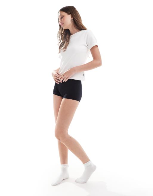 Cotton On seamless lightweight boyshorts in black white 2 pack , 2 of 4
