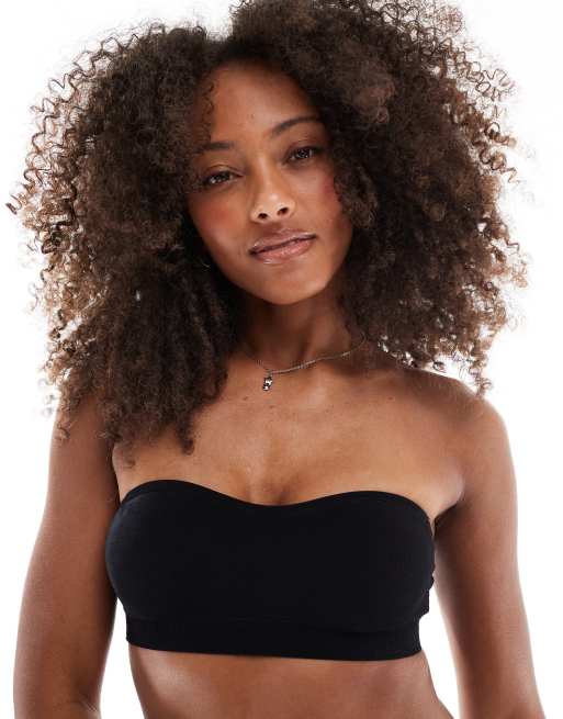 Cotton On seamless sweetheart padded bandeau in black, 3 of 4