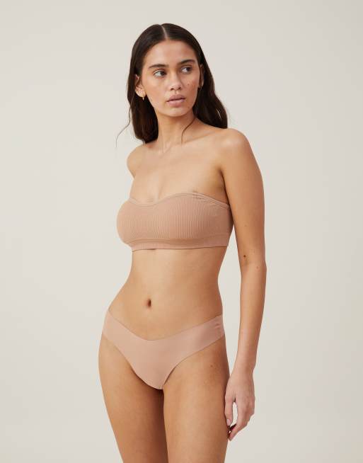 Cotton On Seamless sweetheart padded bandeau in brown - BROWN