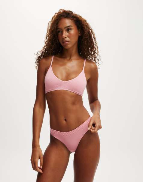 Cotton  On Seamless triangle padded bralette in pink - view 1