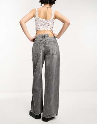 Cotton On - Sehr weite Jeans in Grau