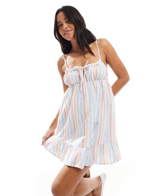 strapless open back dress White Satin Mini Dress with Ruffles