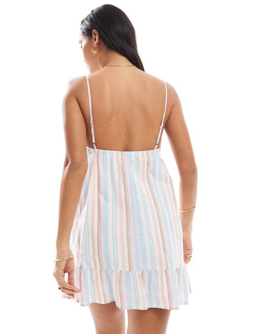 strapless open back dress Rosebud Off The Shoulder Mini Dress White Petite main image 0