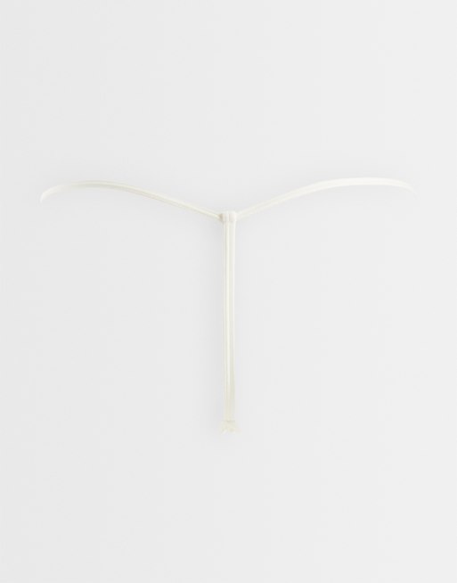 Cotton On - Set van 4 kanten strings in wit en roze, 3 van 3