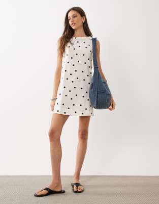 Cotton On Shift Mini Dress In White