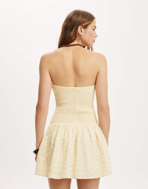 bohemian bridal shower dress Tinsley Tube Dress, in Champagne Luxe Satin, Size: Small | Show Me Your Mumu main image 1