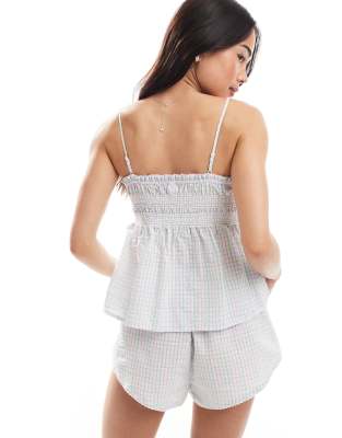 COTTON:ON COTTON ON SHIRRED WOVEN SLEEP SET 