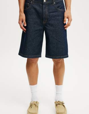 Cotton On - Short baggy en denim - Bleu vision