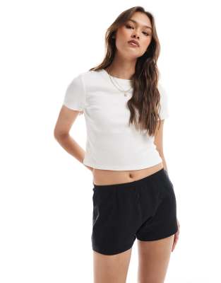 Cotton On - Short de pyjama en jersey peau de pêche - Noir