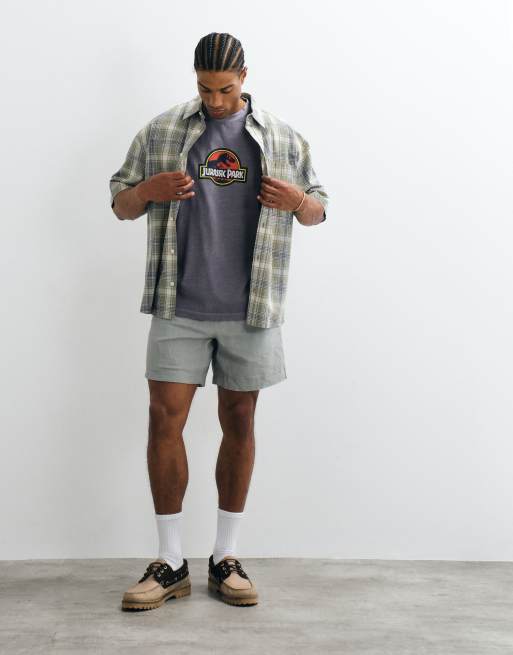 Cotton On - Short décontracté en lin - Vert militaire délavé, 3 de 5