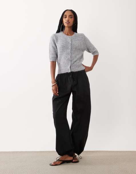 Cotton On short sleeve fluffy cardigan in grey marble - view 1