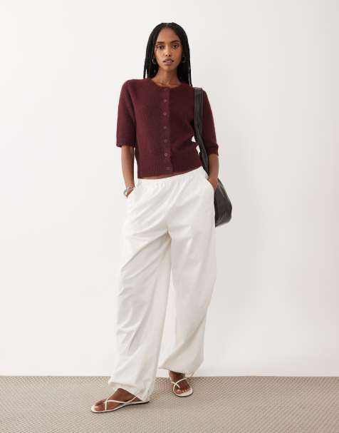 Cotton On short sleeve fluffy cardigan in sour cherry - view 1