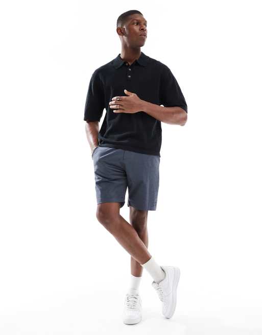 Cotton On short sleeve knitted polo shirt in black, 4 of 4