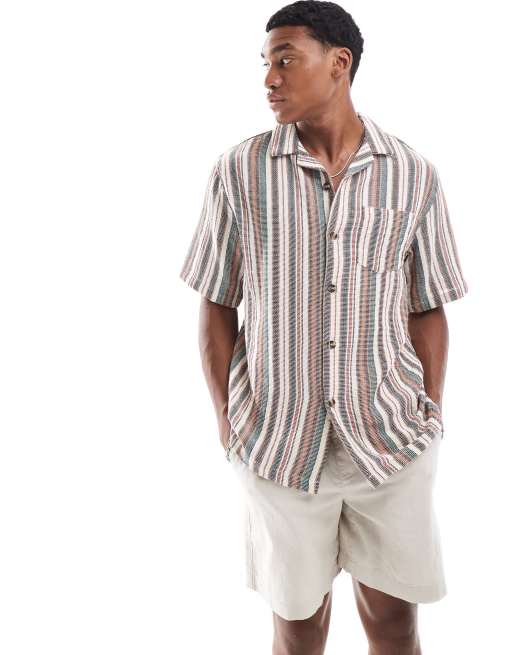 Cotton On short sleeve stripe shirt in multi