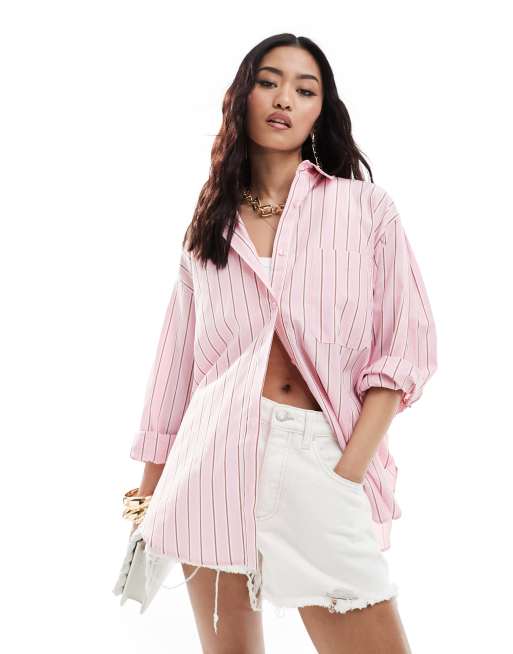 Cotton On – Shorts aus Stretch-Denim in Weiß mit hohem Bund 