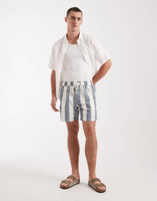 Cotton On shorts in blue stripes, 2 of 5