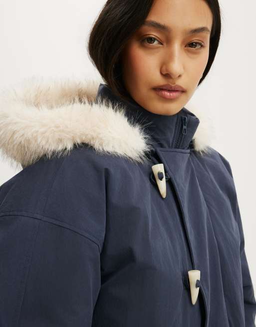 Cotton On Sierra parka jacket in navy, 3 of 4