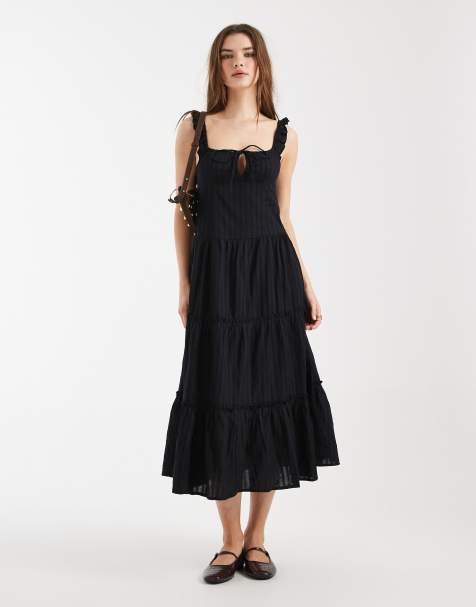 Cotton On Skye corset detail midi dress in black - view 1
