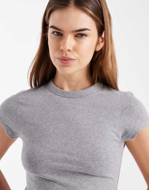 Cotton On - Sleep Cloud - T-shirt d'ensemble effet rétréci doux au toucher - Gris clair chiné, 3 de 4