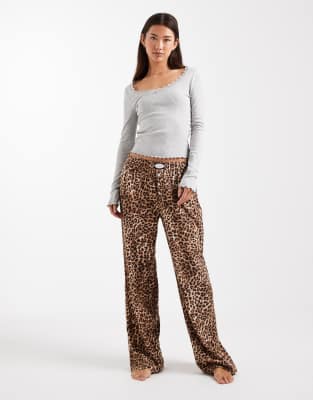 Cotton On Sleep Flannel Pants In Brown