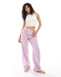 [Cotton On] Cotton On sleep flannel wide leg pants in orchid touch lilac stripe-Purple M ORCHID TOUCH
