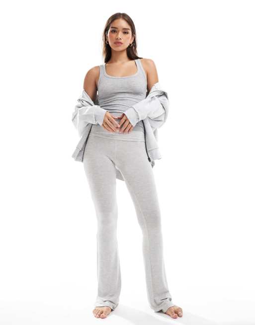 Cotton On sleep recovery grey rib racer vest pyjama top, 3 of 4