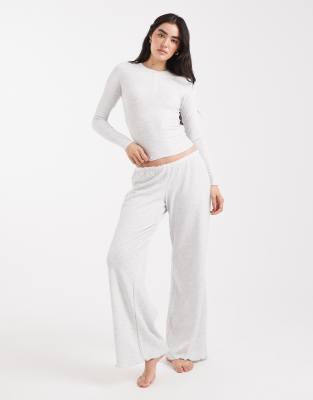 Cotton:on Cotton On Sleep Recovery Henley Long Sleeve Top In Gray