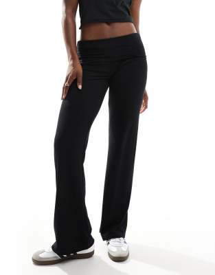 Cotton:On Cotton On Sleep Recovery lounge roll-waist pants in gray-Black