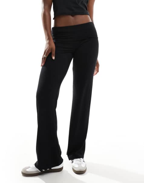 Cotton On - Sleep Recovery - Loungebroek met omgeslagen taille in zwart - view 1